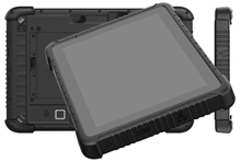 FlatMan rugged Tablet-PC 10zoll mit HD Auflösung IP65 Gehäuse und robisten gehäuse mit Wechelakku -Fungerprint- Barcode - NFCc- RFID - Wifif - Modem usw.